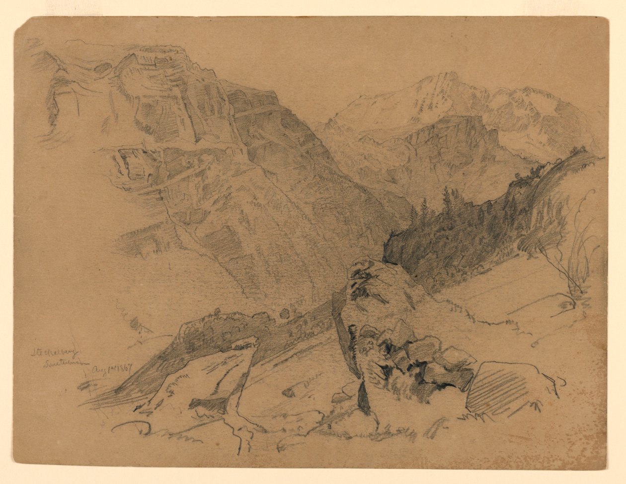 Táj, Steckelberg, Svájc alkotó: William Trost Richards