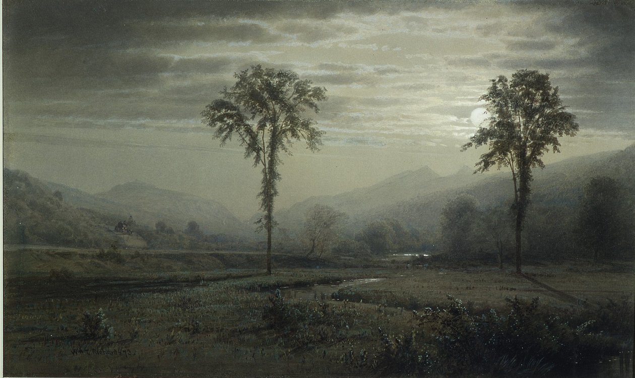 Holdfény a Lafayette-hegyen, New Hampshire alkotó: William Trost Richards