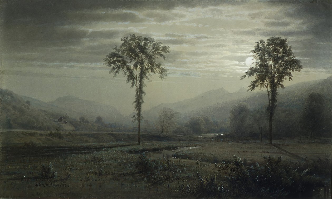 Moonlight on Mount Lafayette, New Hampshire, 1873. alkotó: William Trost Richards