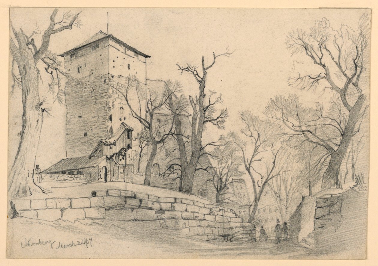 Nürnbergi kastély, Németország alkotó: William Trost Richards