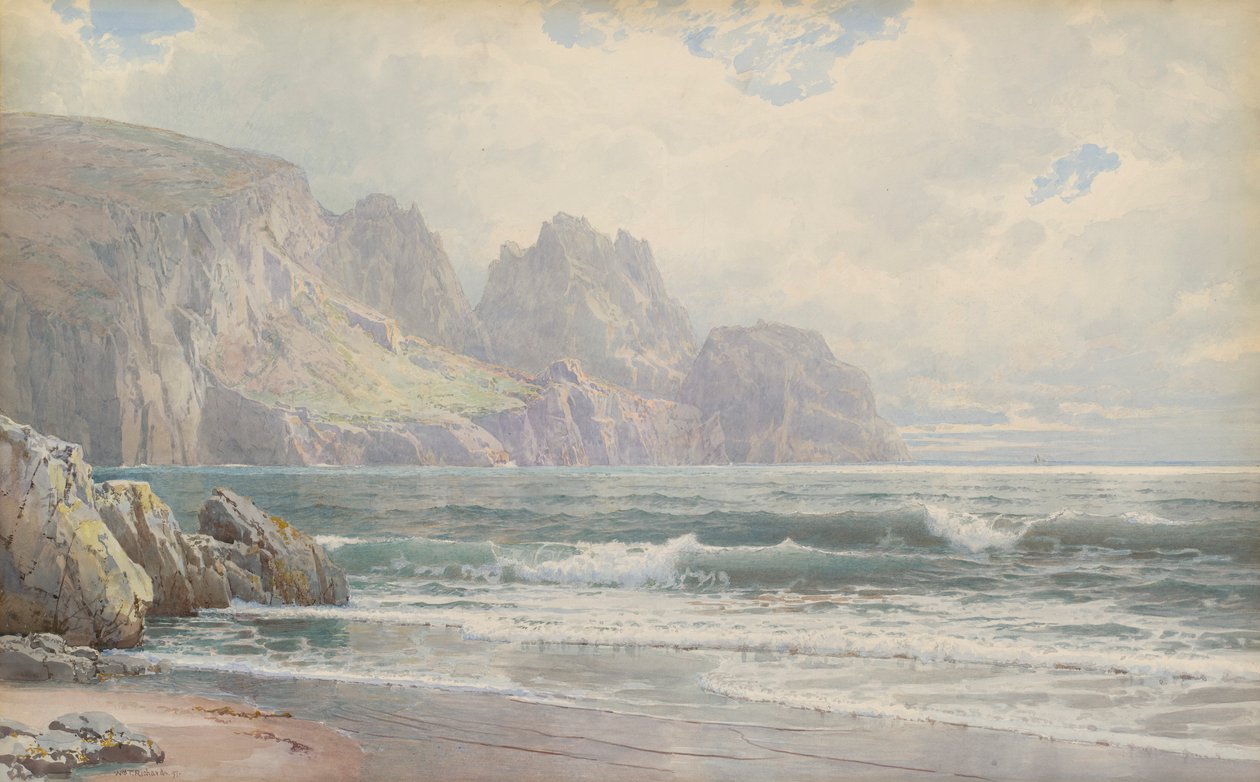 Sziklás partvonal alkotó: William Trost Richards