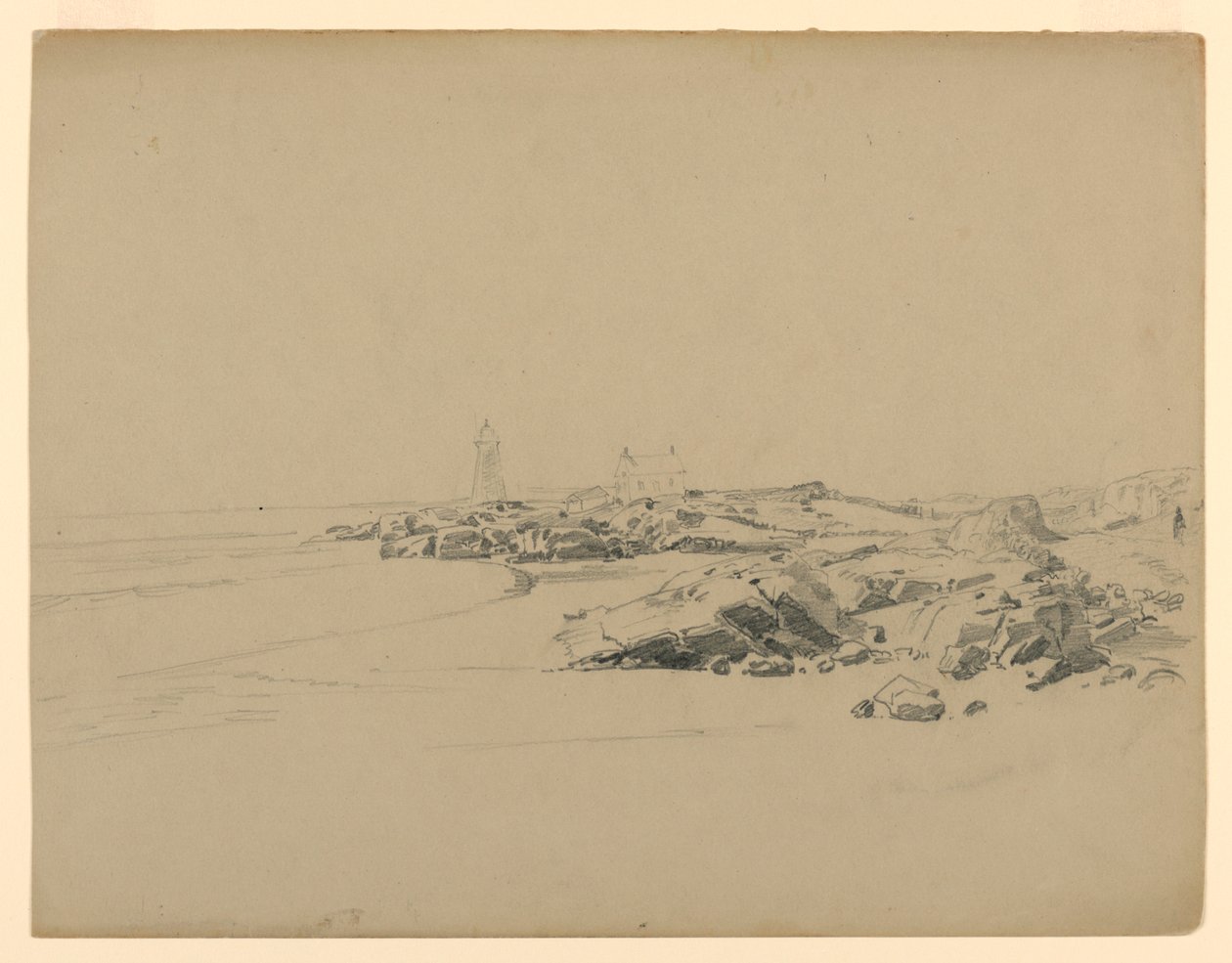 Tengerparti tanulmány, Point Judith, RI alkotó: William Trost Richards