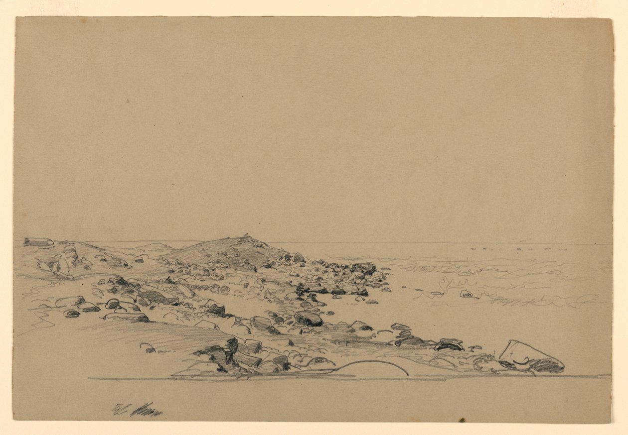 Tengerpart tanulmányozása, Rhode Island alkotó: William Trost Richards