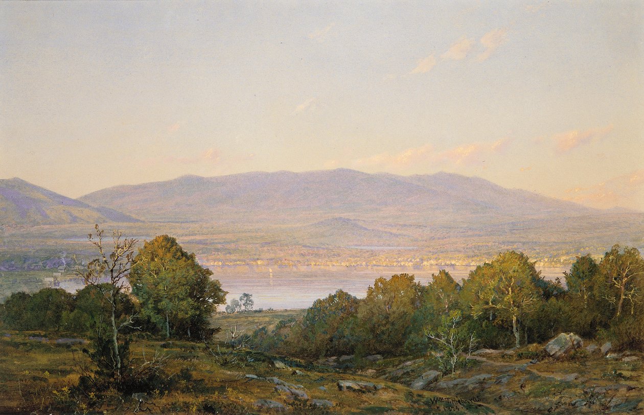 Naplemente Centre Harborban, New Hampshire alkotó: William Trost Richards