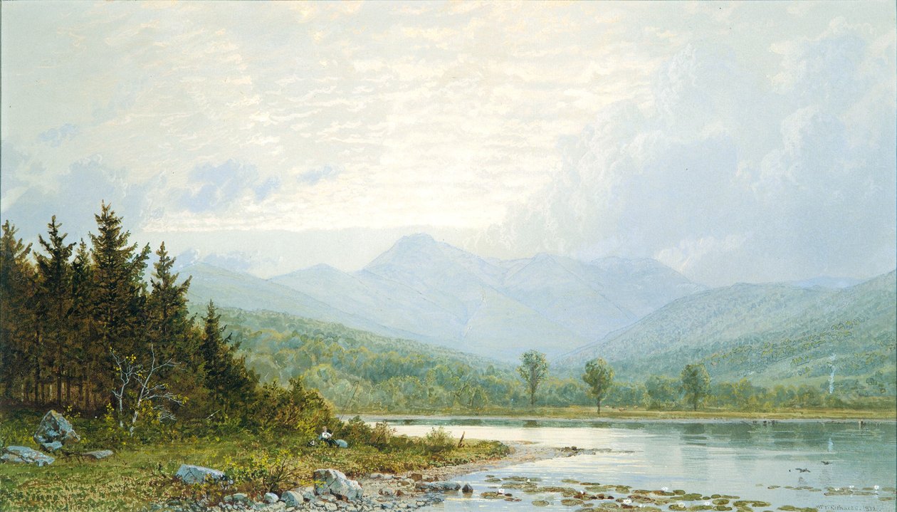 Naplemente a Chocorua-hegyen, New Hampshire-ben alkotó: William Trost Richards