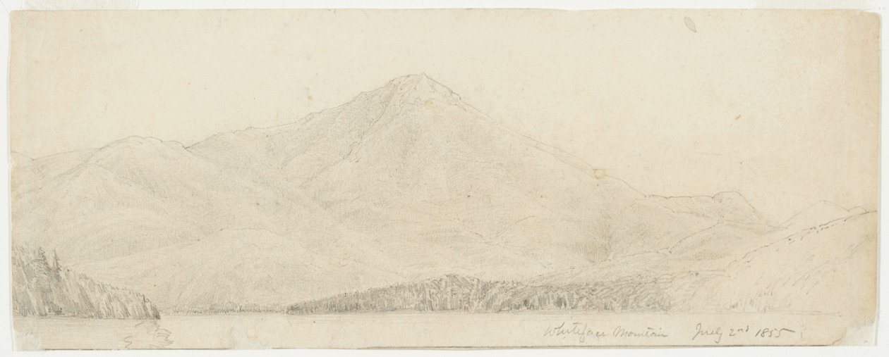 Whiteface Mountain, 1855 (grafit szőtt papíron) alkotó: William Trost Richards