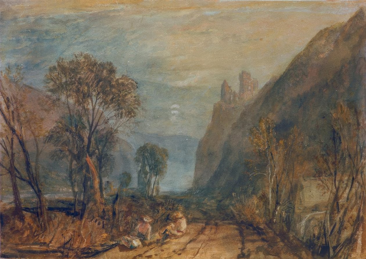 Kilátás a Rajnára – Bautsburg alkotó: Joseph Mallord William Turner