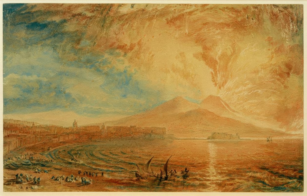 Nápolyi-öböl (A Vesuvius Angry) alkotó: Joseph Mallord William Turner