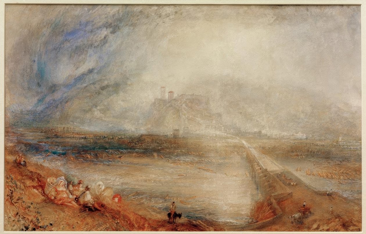 Bellinzona, a Locarnóba vezető úttól alkotó: Joseph Mallord William Turner