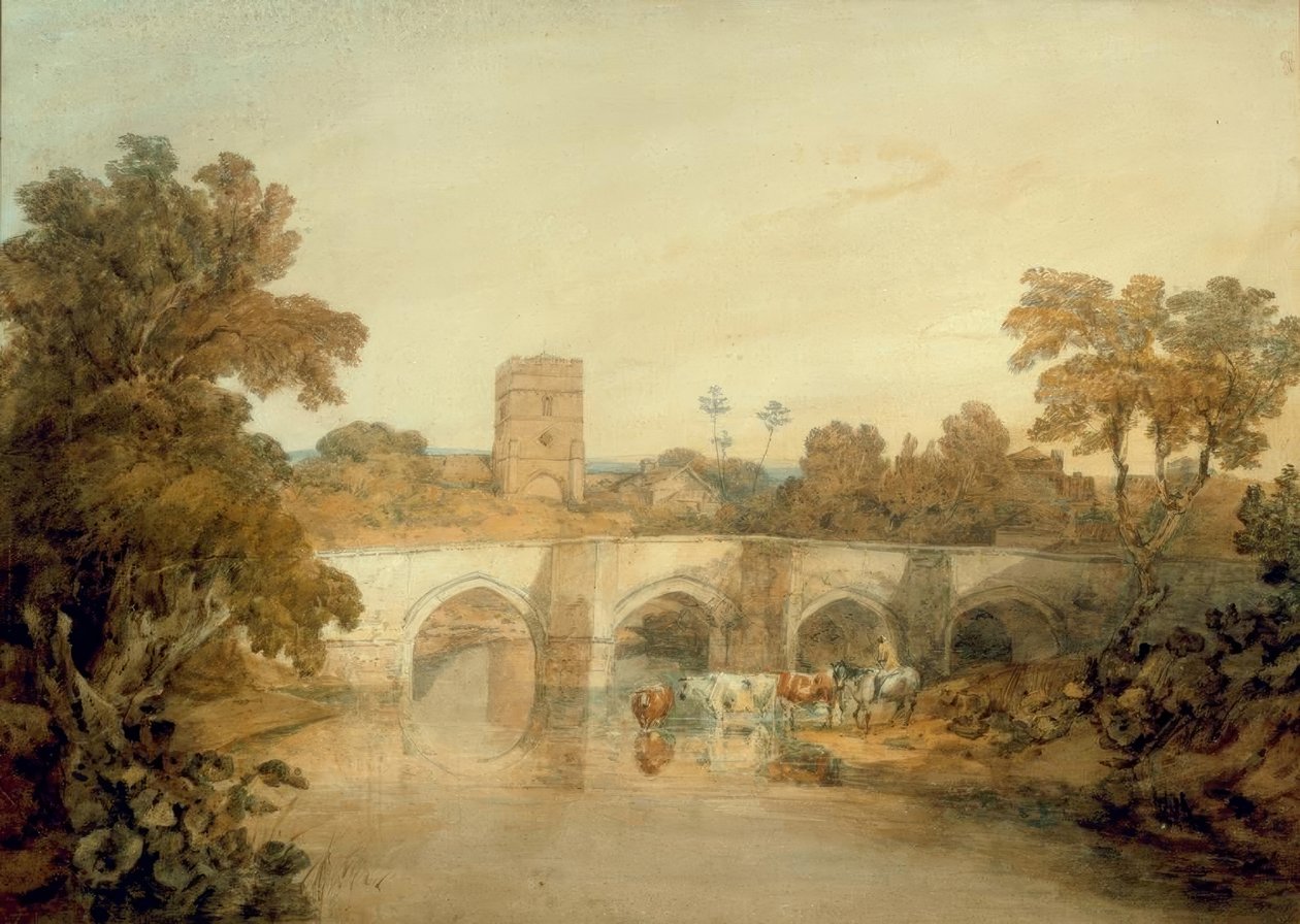 Bromfield az Onny folyón, Ludlow közelében, Shropshire államban alkotó: Joseph Mallord William Turner
