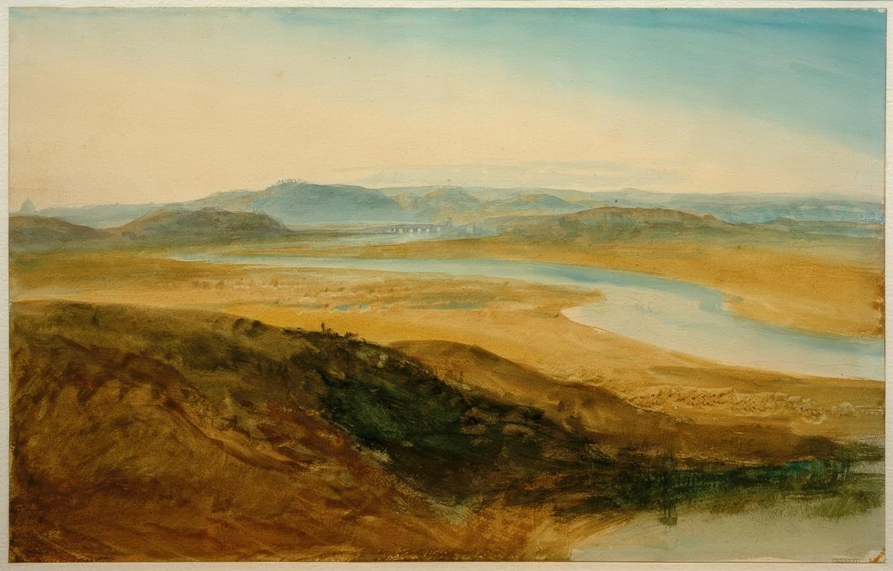 Római vidék: Tiberis a Castel Giubelióból alkotó: Joseph Mallord William Turner