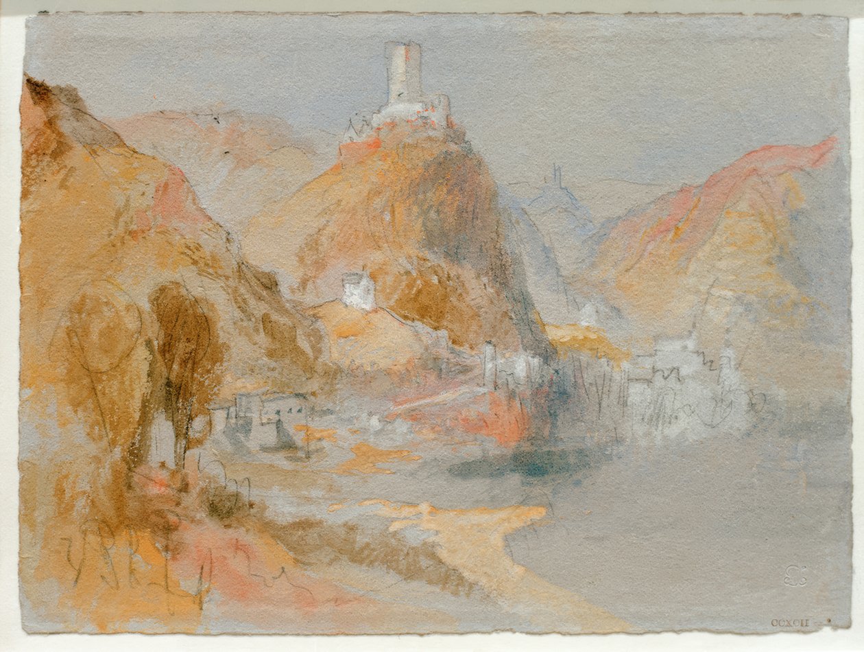 Cochem délről nézve alkotó: Joseph Mallord William Turner