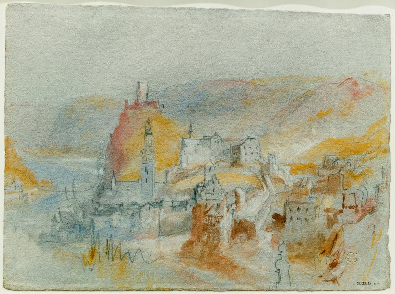 Cochem az Endertal felülről nézve alkotó: Joseph Mallord William Turner