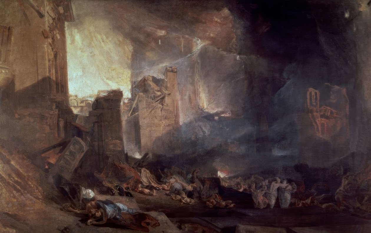 SZODOMA PUSZTÍTÁSA - XIX. SZÁZAD - ANGOL ROMANTIZMUS alkotó: Joseph Mallord William Turner