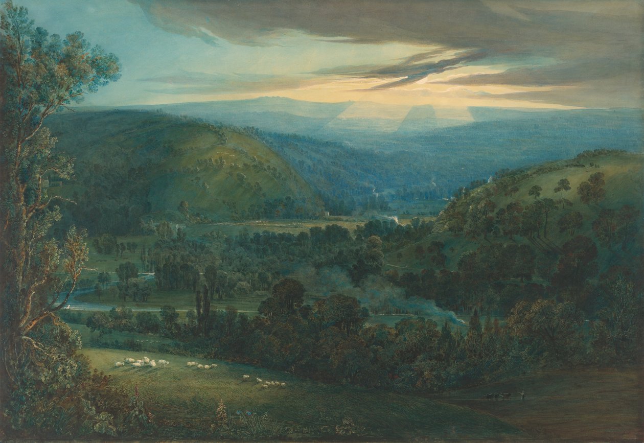 Hajnal Devon völgyében, 1832. alkotó: Joseph Mallord William Turner