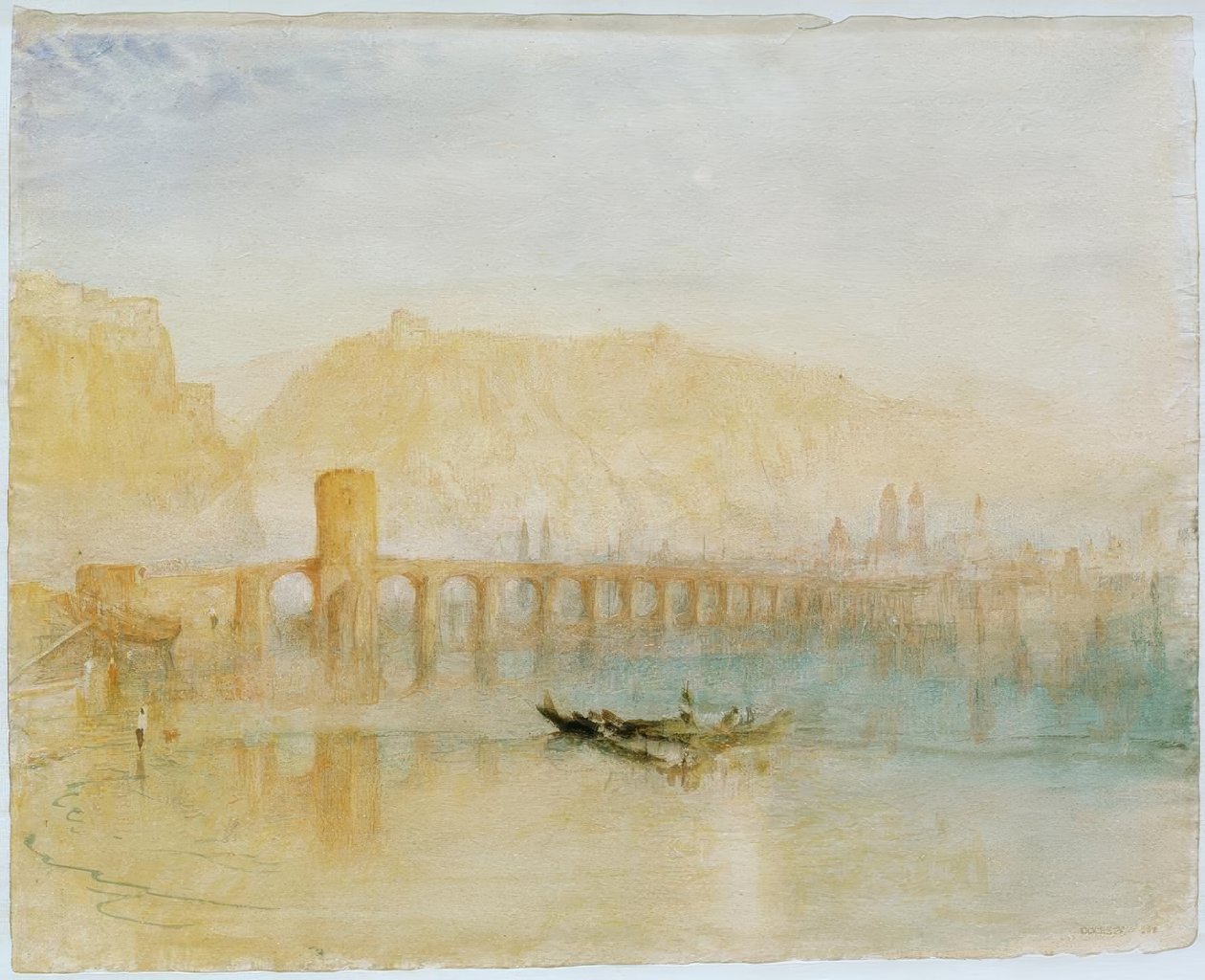 A Moselle-híd Koblenzben alkotó: Joseph Mallord William Turner