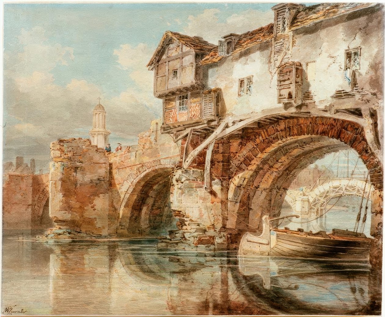 Die Old Welsh Bridge Shrewsburyben alkotó: Joseph Mallord William Turner