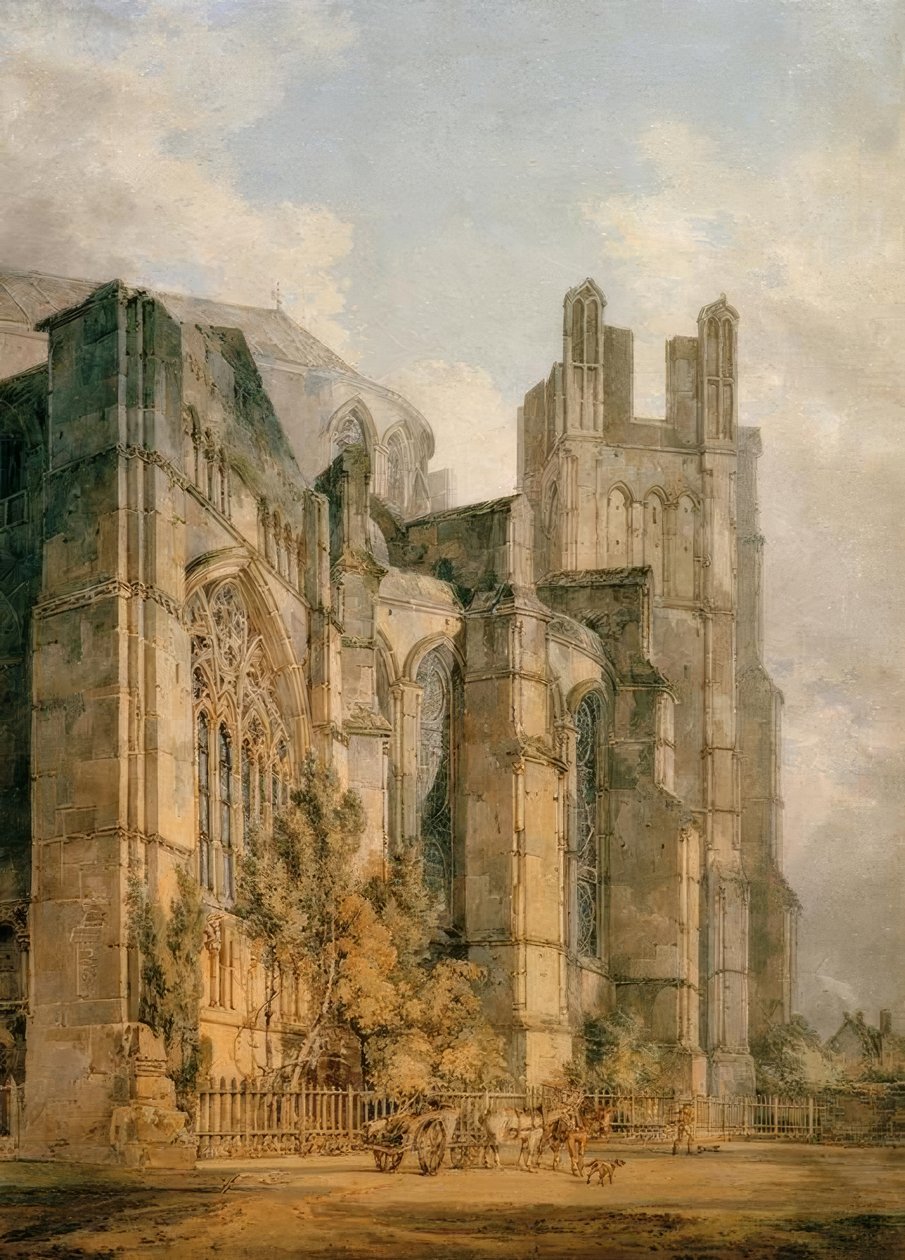 A Szent Anzel kápolna a canterburyi katedrálisban és alkotó: Joseph Mallord William Turner