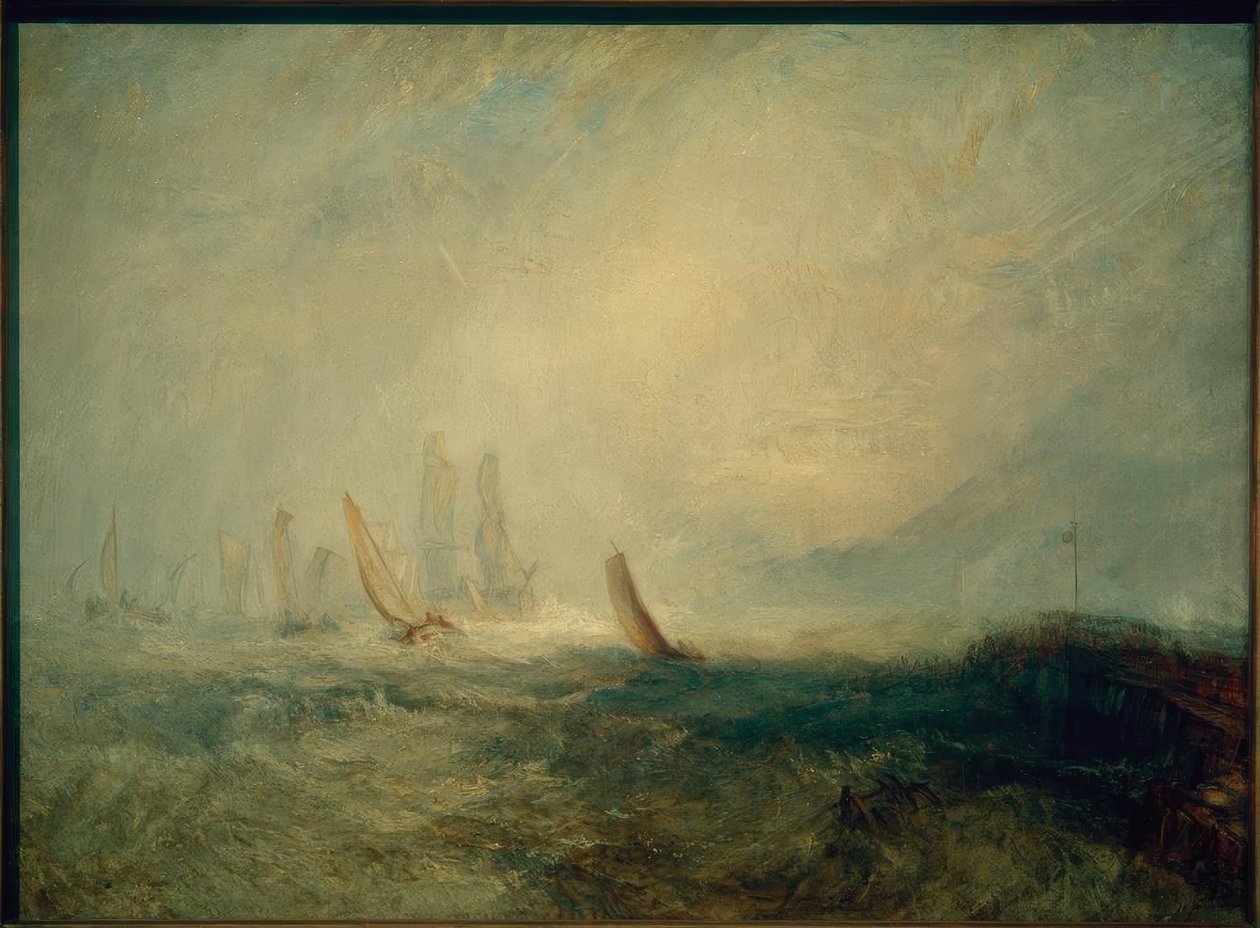 Halászhajók mozgássérült hajót hoznak Port Ruysdaelbe alkotó: Joseph Mallord William Turner