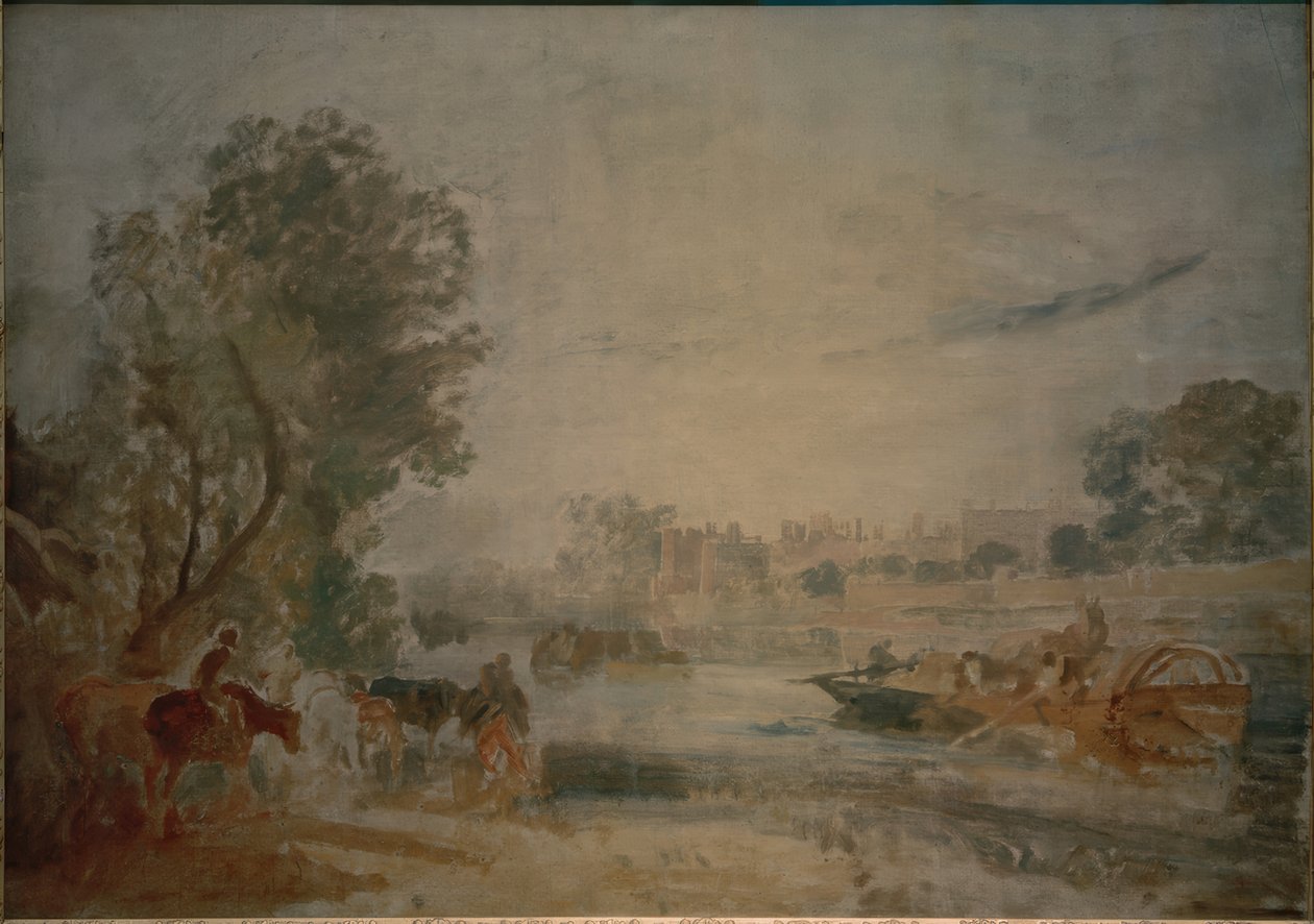 Hampton Court, a Temzéből alkotó: Joseph Mallord William Turner