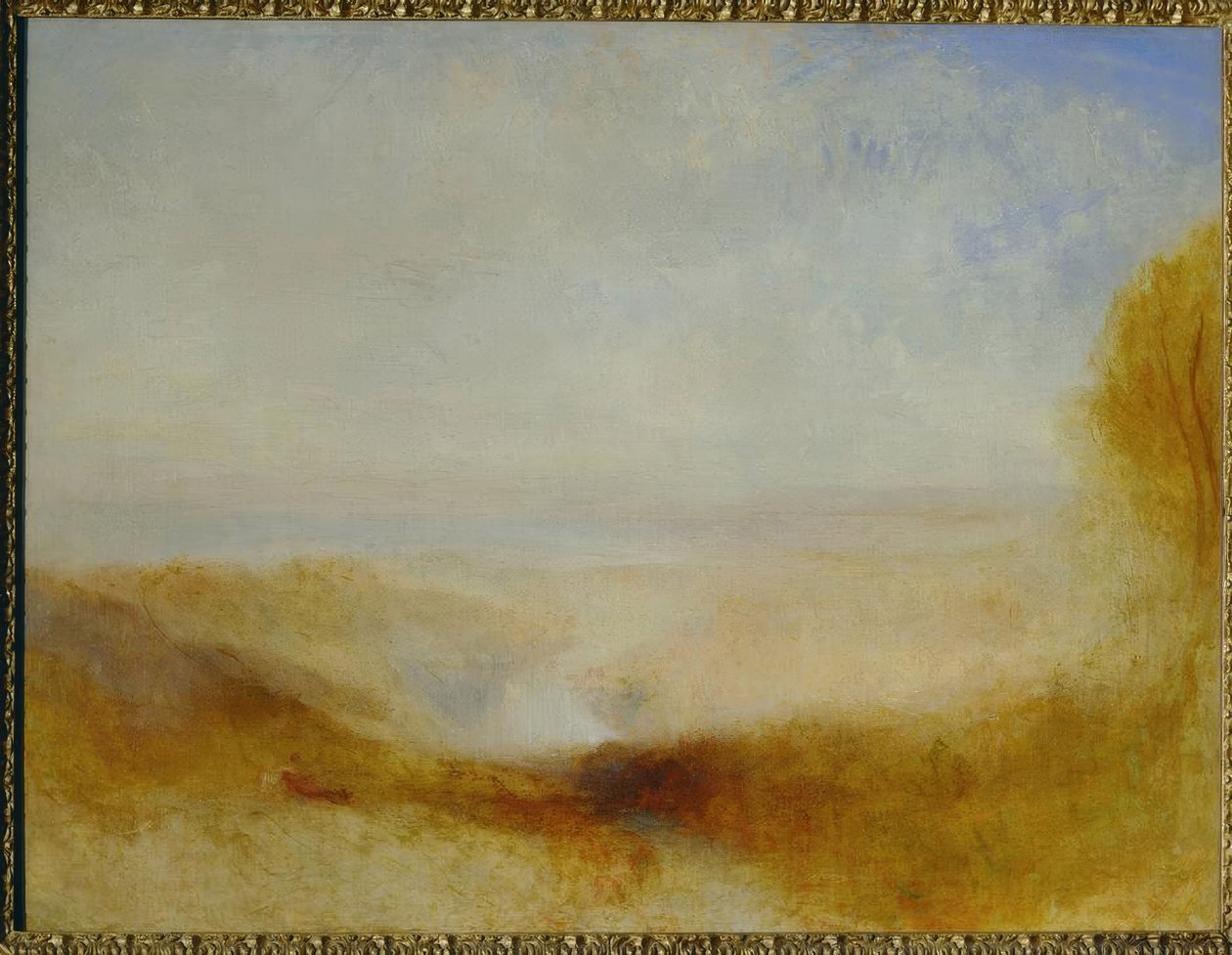 Táj egy folyóval és egy öböllel a távolban alkotó: Joseph Mallord William Turner