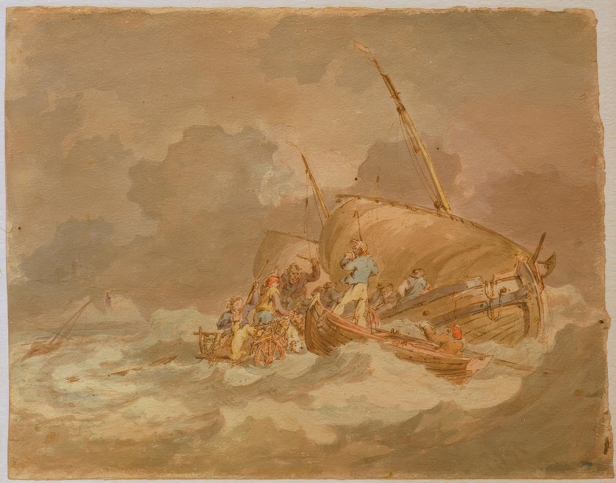 A tengerészek disznókat kapnak a fedélzetre alkotó: Joseph Mallord William Turner
