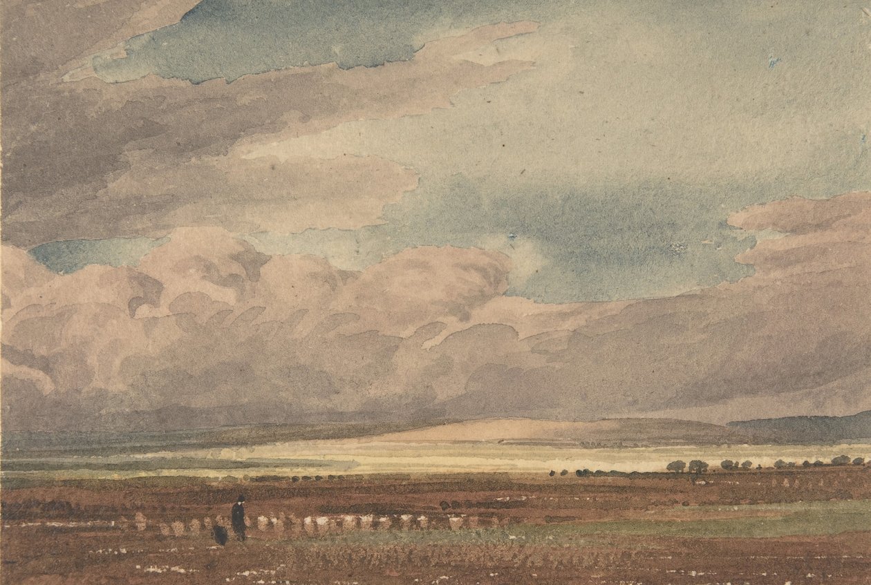 Salisbury-síkság Old Sarum-mal a távolban, Wiltshire, 1810-62. alkotó: Joseph Mallord William Turner