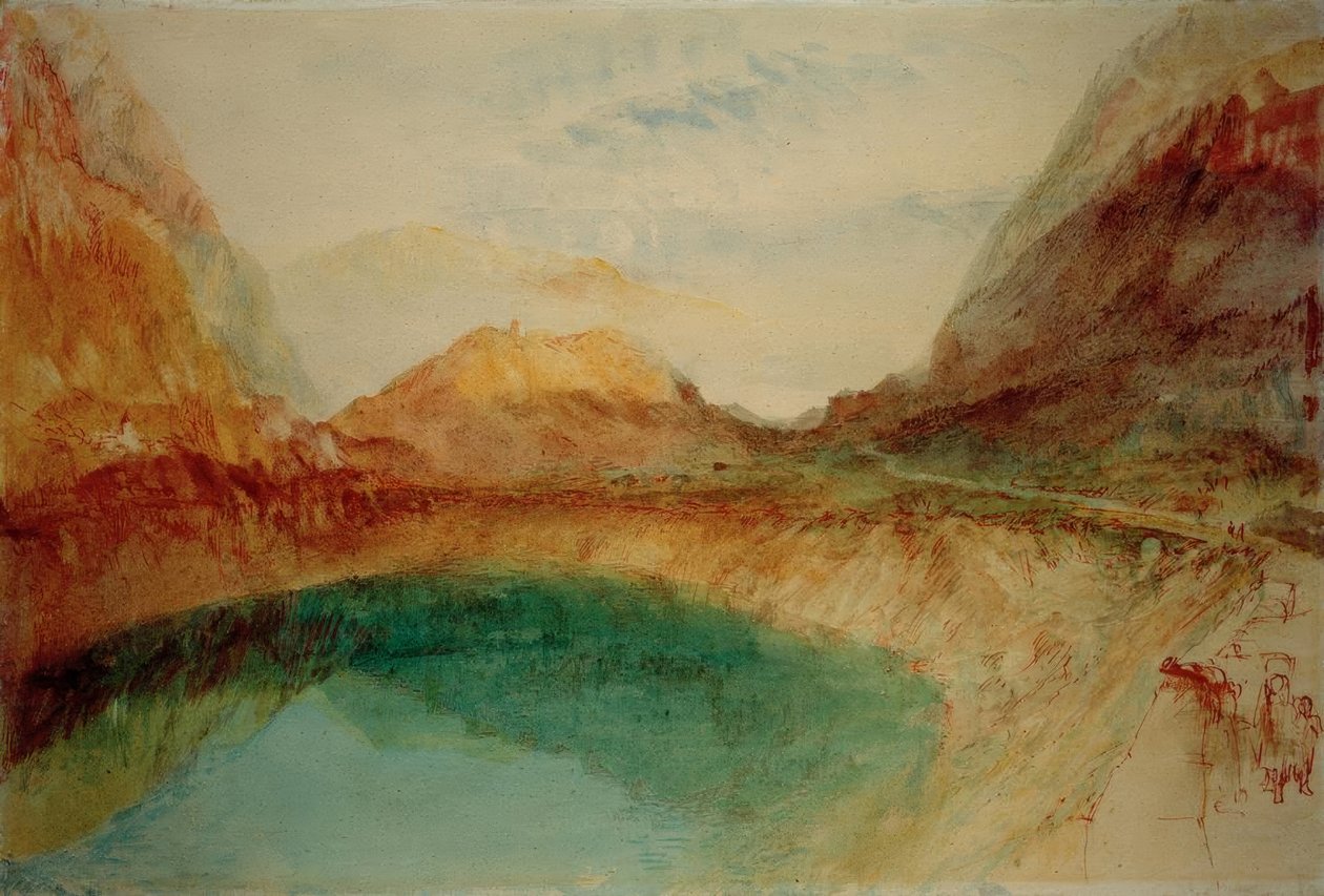 Tó a svájci hegyekben alkotó: Joseph Mallord William Turner
