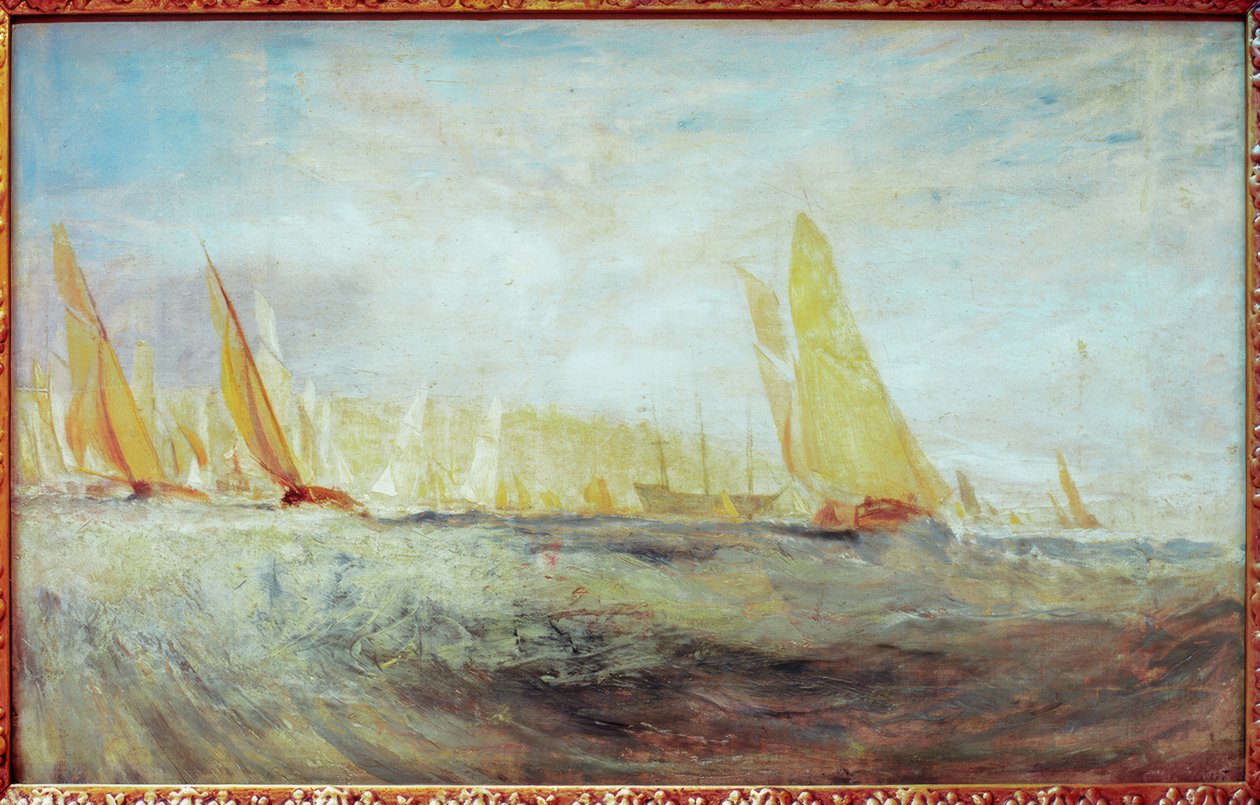 Vázlat az East Cowes kastélyhoz: The Regatta Beating to Window alkotó: Joseph Mallord William Turner