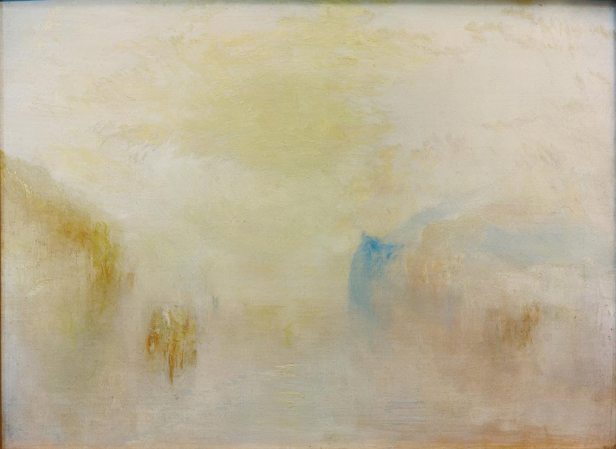 Napkelte csónakkal Headlands között alkotó: Joseph Mallord William Turner