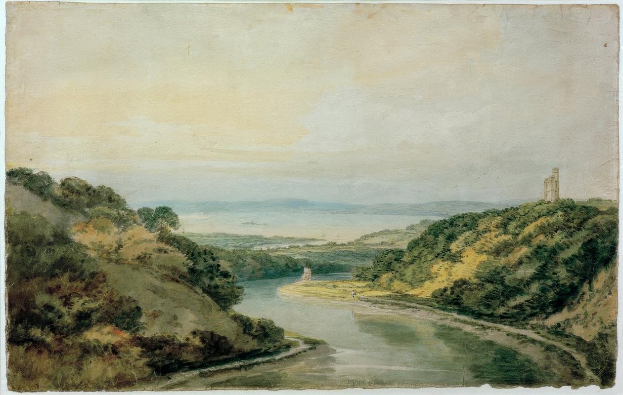 Az Avon Gorge a Bristol-csatorna felé néz Cooks Follyval alkotó: Joseph Mallord William Turner