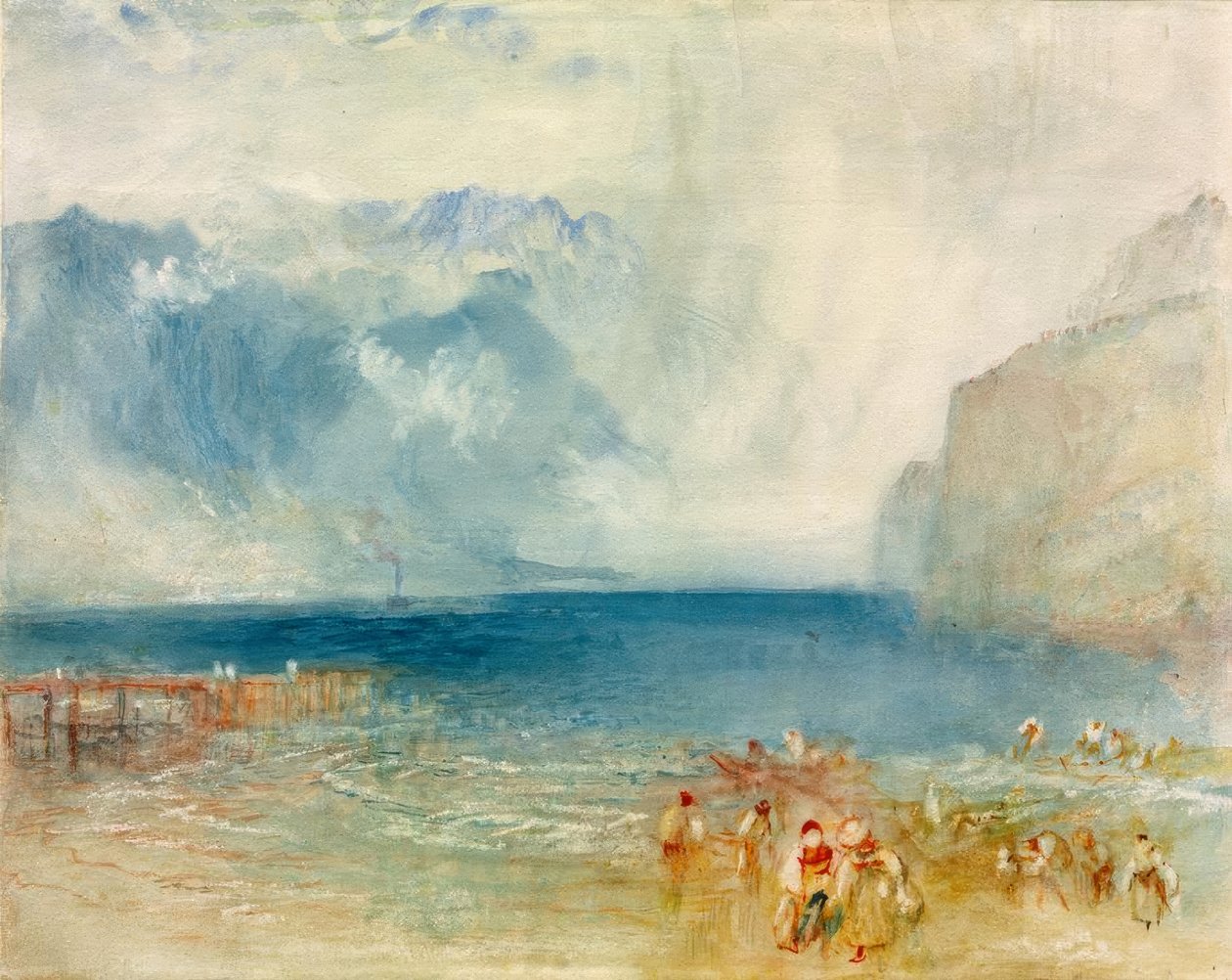 Az első gőzhajó a Luzerni tavon alkotó: Joseph Mallord William Turner