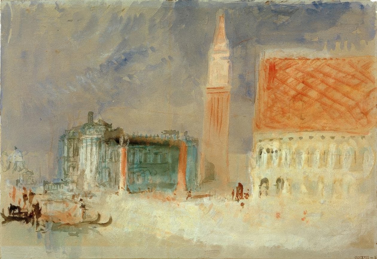A Piazzetta és a Dózse-palota a Bacino felől alkotó: Joseph Mallord William Turner