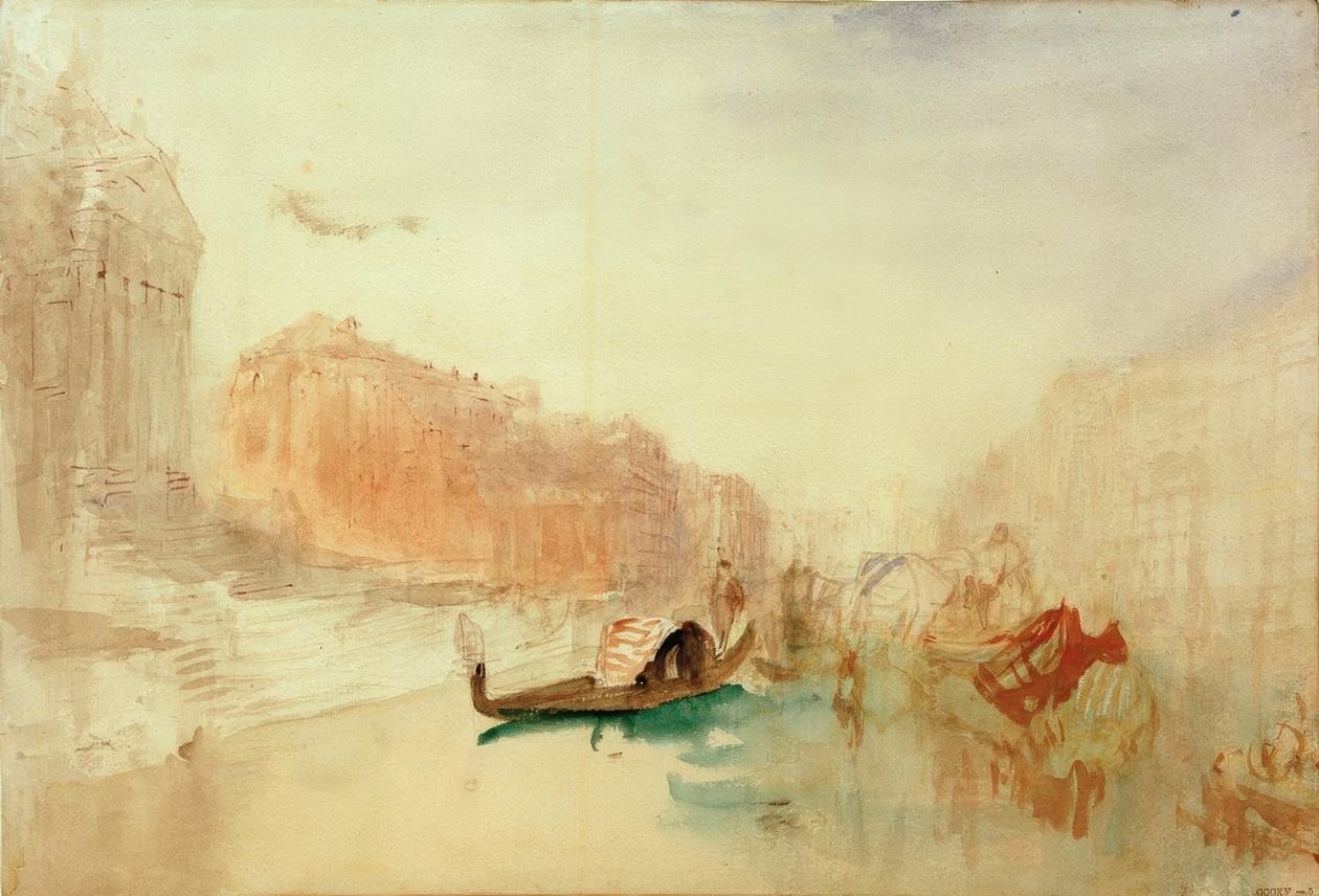 A Santa Maria della Salute lépcsője, a Canal Grande felfelé nézve alkotó: Joseph Mallord William Turner