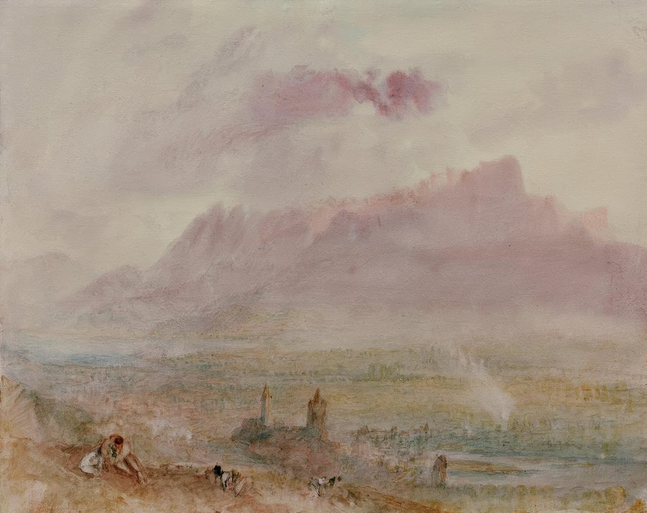 Thun városa és tava alkotó: Joseph Mallord William Turner