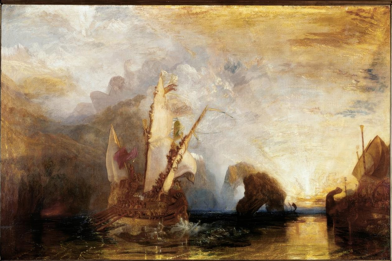 Ulysses kigúnyolja Polyphemust – Homérosz Odüsszeája alkotó: Joseph Mallord William Turner