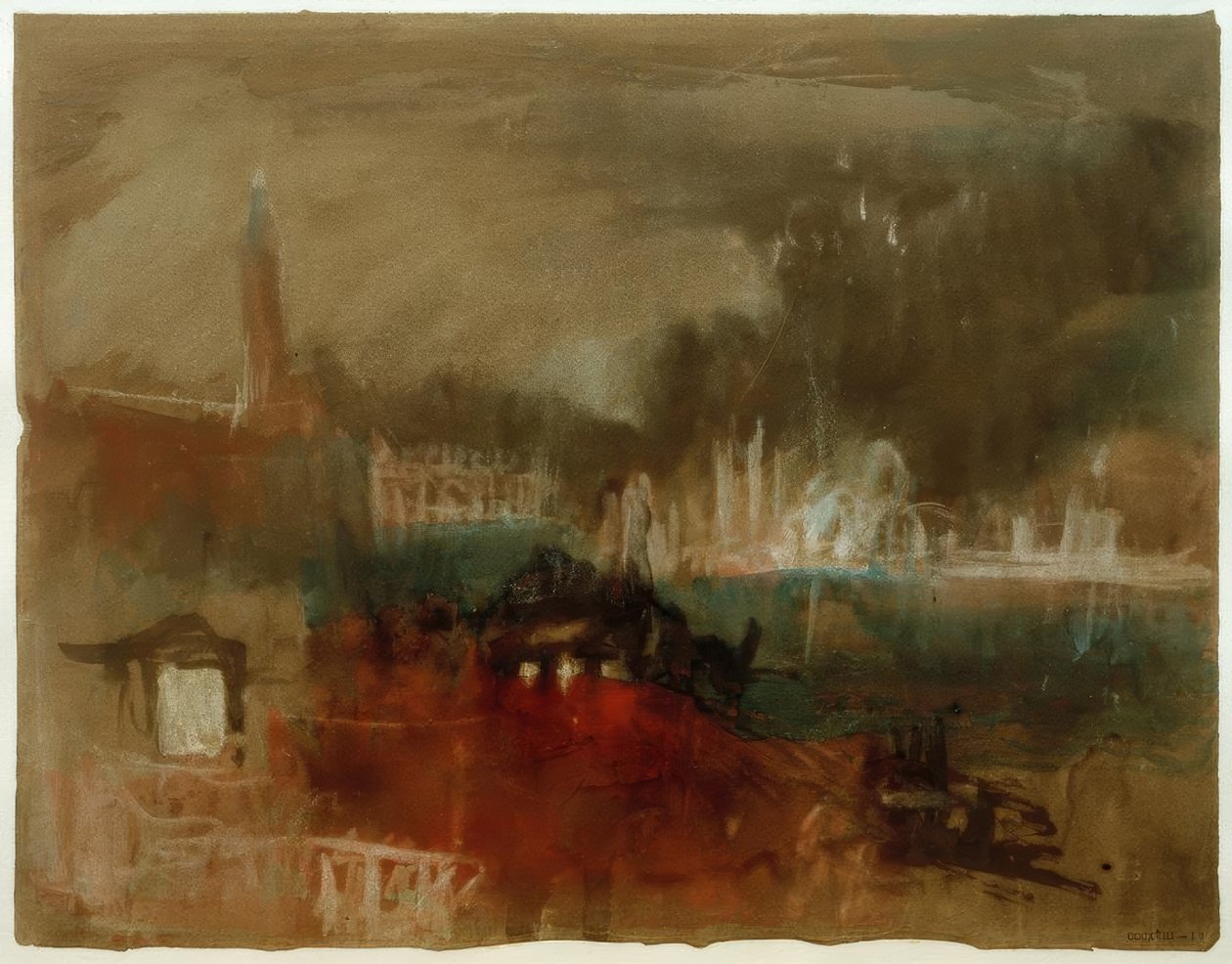 Velence: Tűzijáték a Molon alkotó: Joseph Mallord William Turner