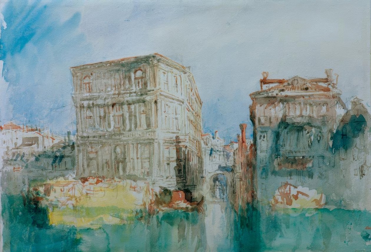 Velence: A Casa Grimani és a Rio San Luca a Canal Grandén alkotó: Joseph Mallord William Turner