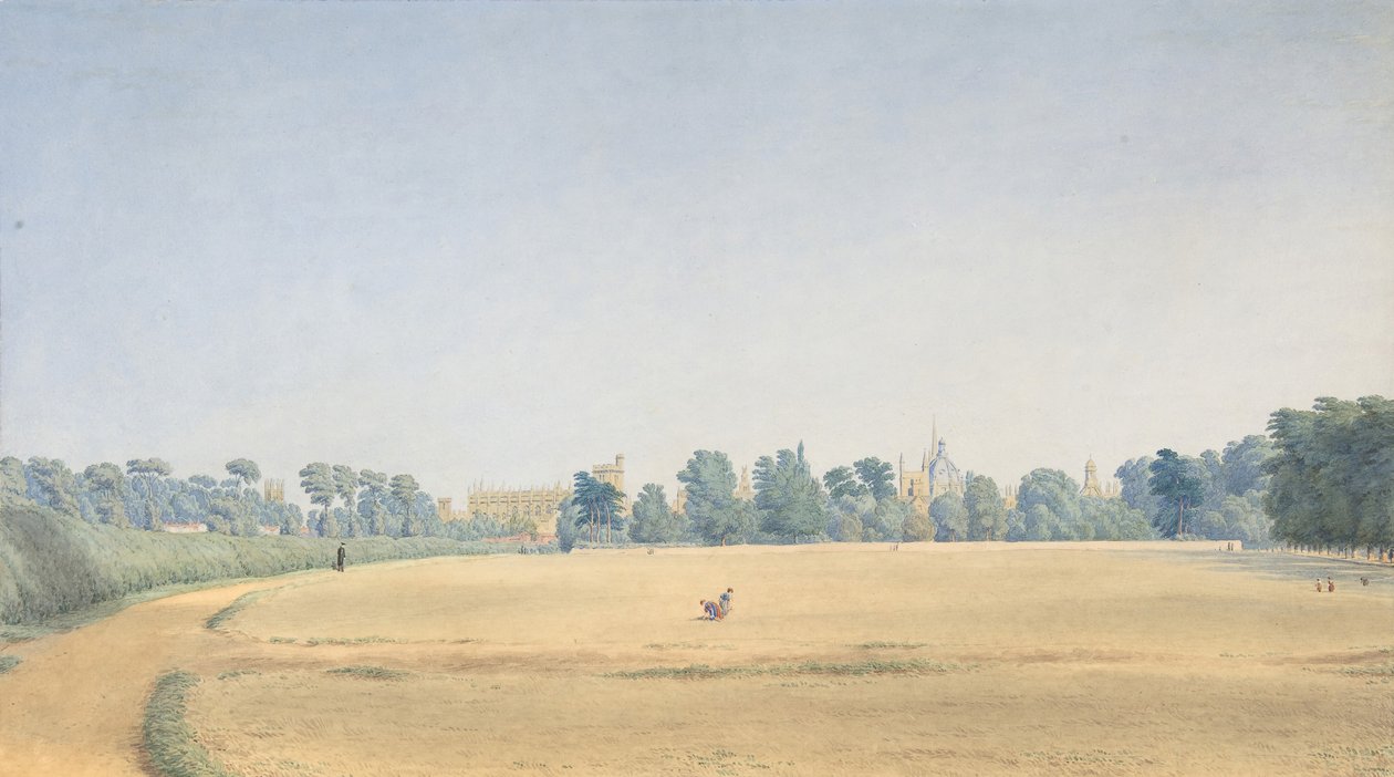 Kilátás az University Parkra, az oxfordi New College felé néz, 1825 után. alkotó: Joseph Mallord William Turner