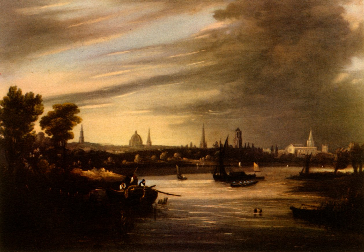 „Oxford nyugati kilátása”, 19. század, 1943. alkotó: Joseph Mallord William Turner