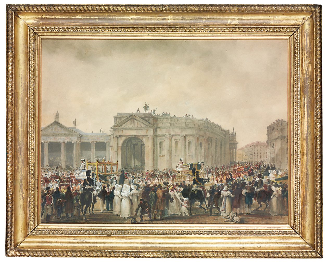 IV. György király a College Greenben, Dublinban alkotó: William Turner de Lond