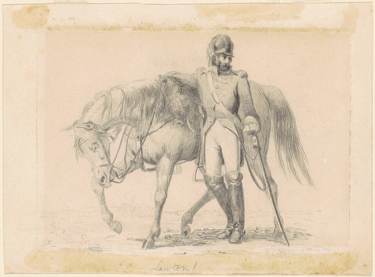 Dragoon a töltőjével alkotó: William Tylee Ranney