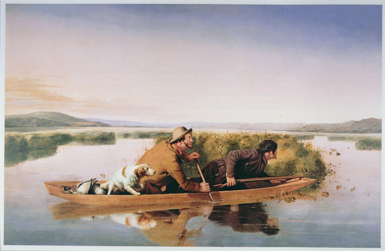Kacsavadászok a Hoboken-lápokon, New Jersey alkotó: William Tylee Ranney
