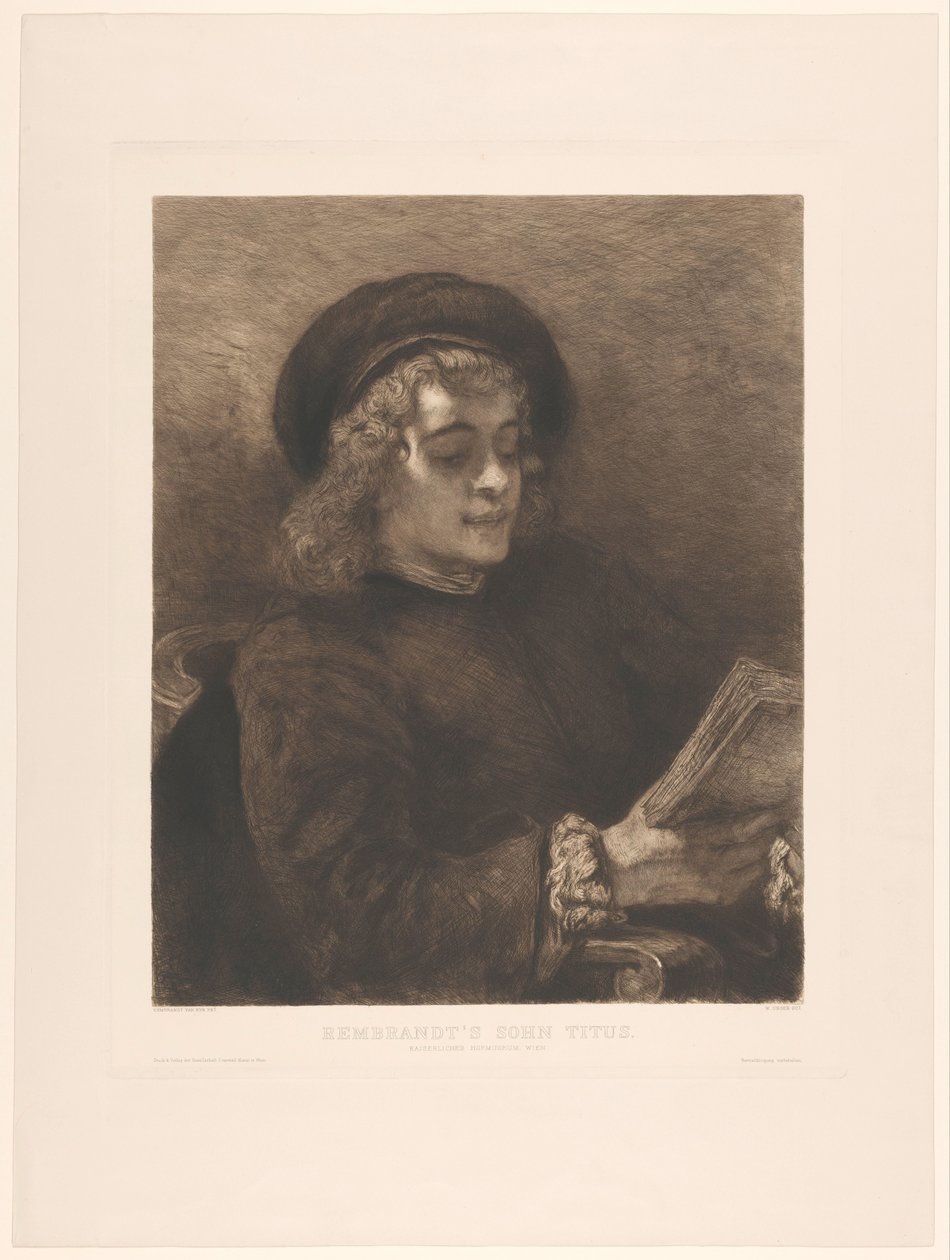 Rembrandt fia, Titus. Rembrandtról. Verlag der Gesellschaft f. Művészet Bécsben alkotó: William Unger