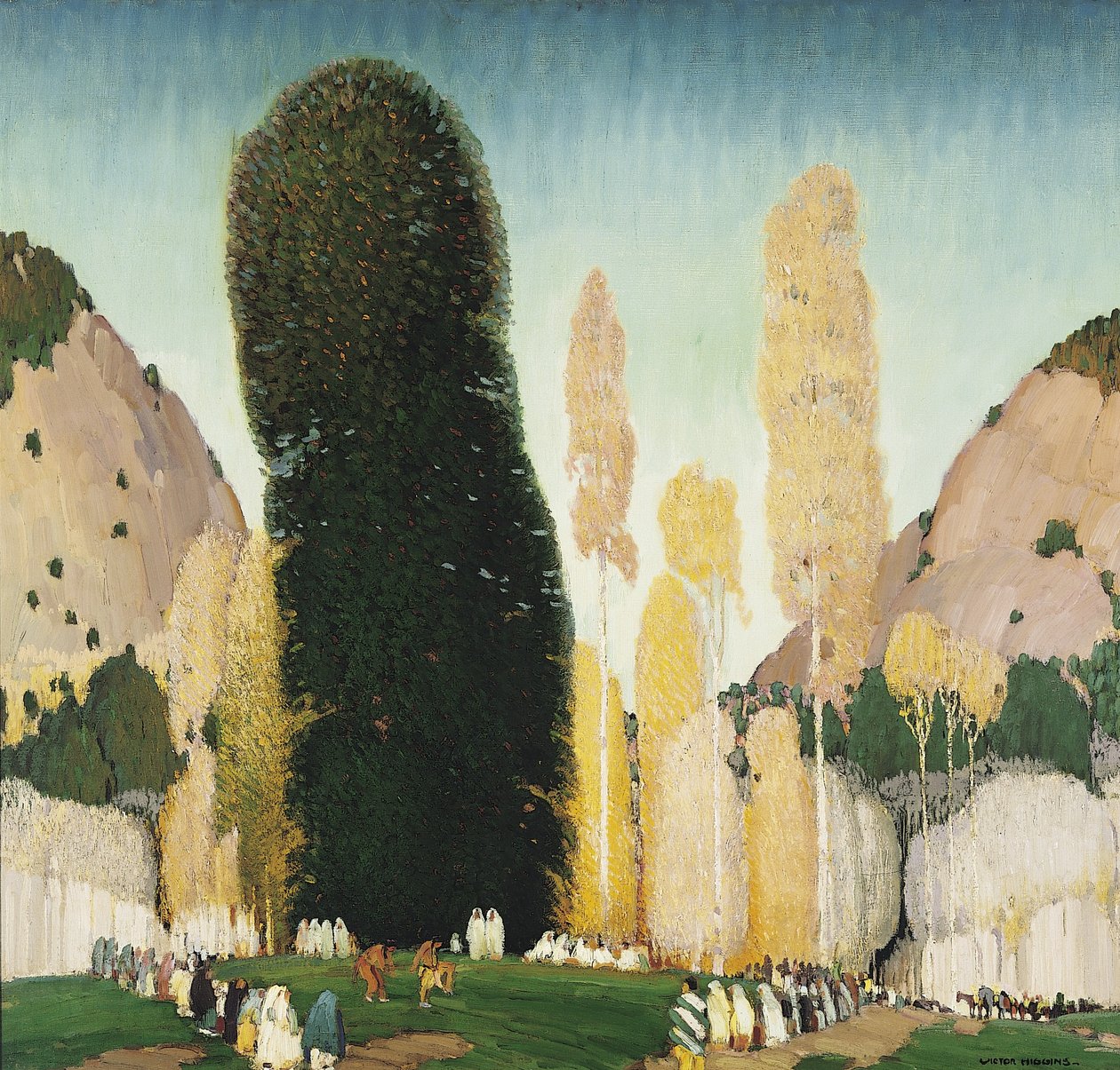 Hegyi szertartás, 1930 körül (olaj, vászon) alkotó: William Victor Higgins