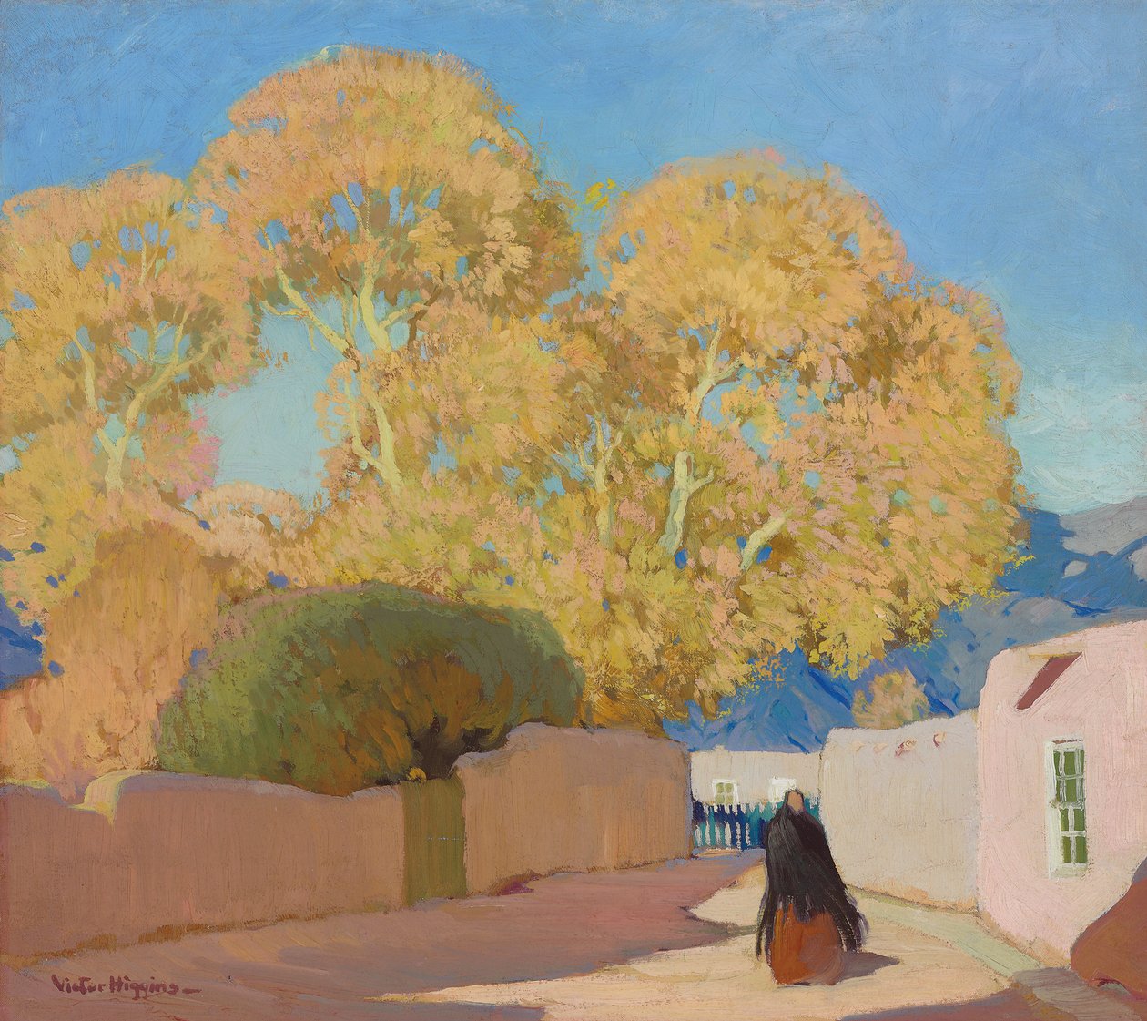 Canyon Drive, Santa Fe, 1914 körül (olaj, vászon) alkotó: William Victor Higgins