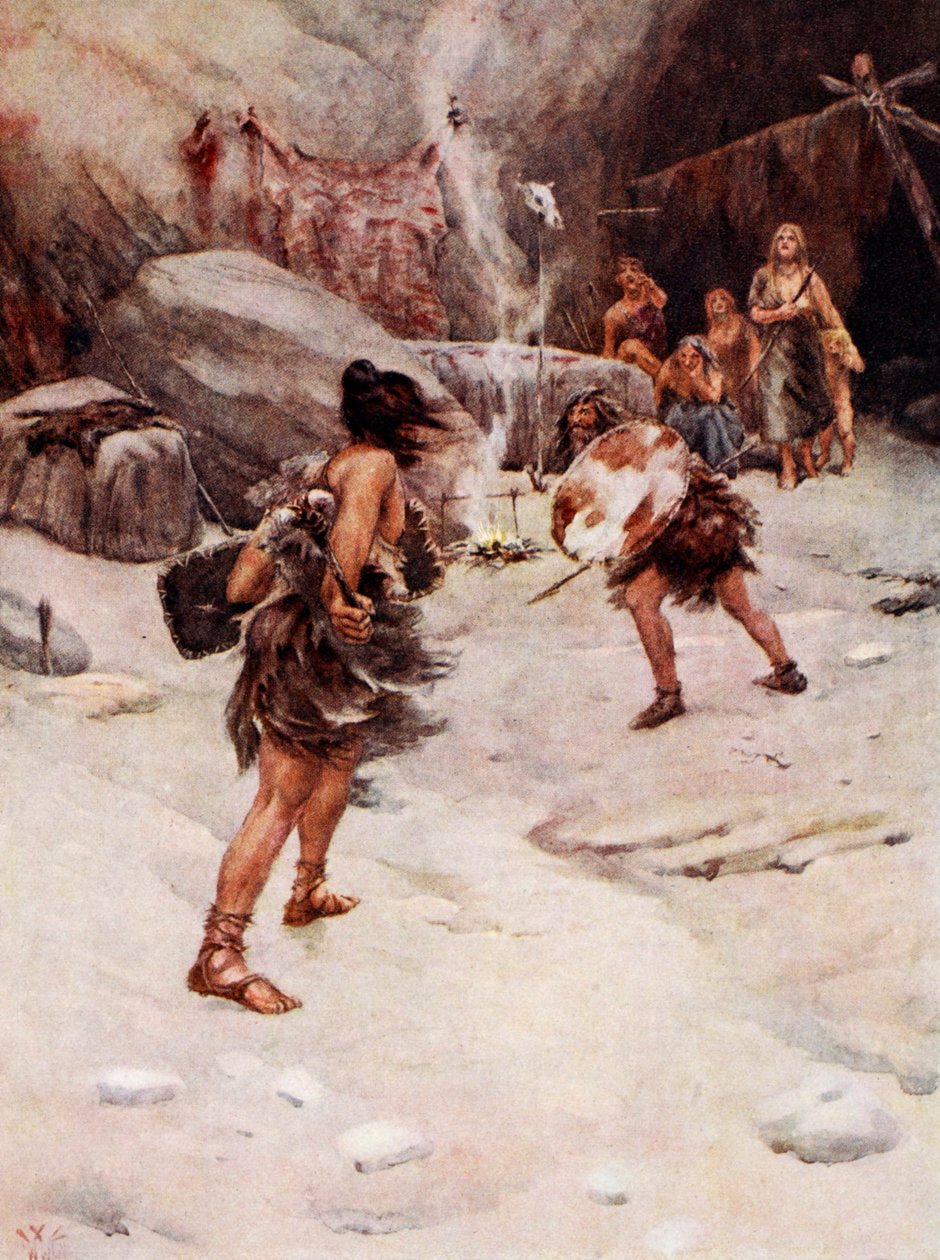 Ősember (színes litó) alkotó: William W. (after) Collins