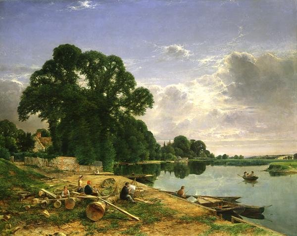 A Temzén, 1870 körül (olaj, vászon) alkotó: William W. Gosling