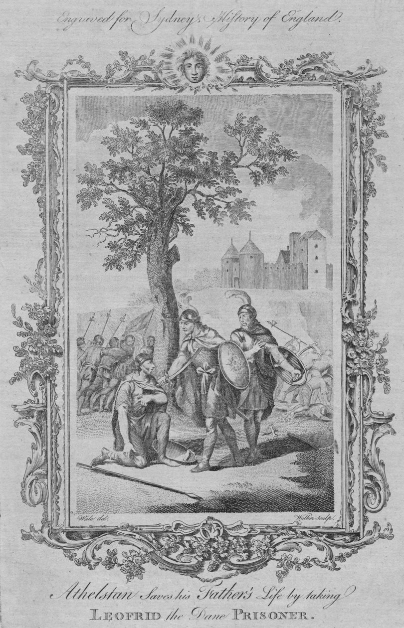 Athelstan megmenti apja életét azzal, hogy elviszi Leofridot, a dán foglyot, 1773. alkotó: William Walker