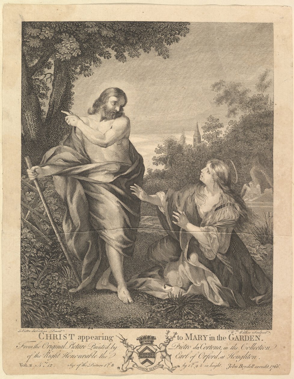 Krisztus megjelenése Máriának a kertben, 1766 előtt. alkotó: William Walker